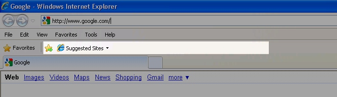 The links toolbar in Internet Explorer